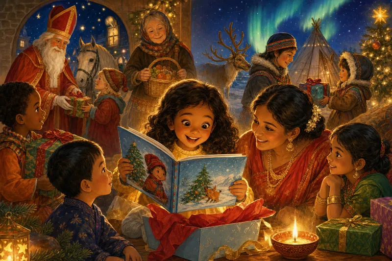 Decembercadeaus voor kinderen: tradities wereldwijd