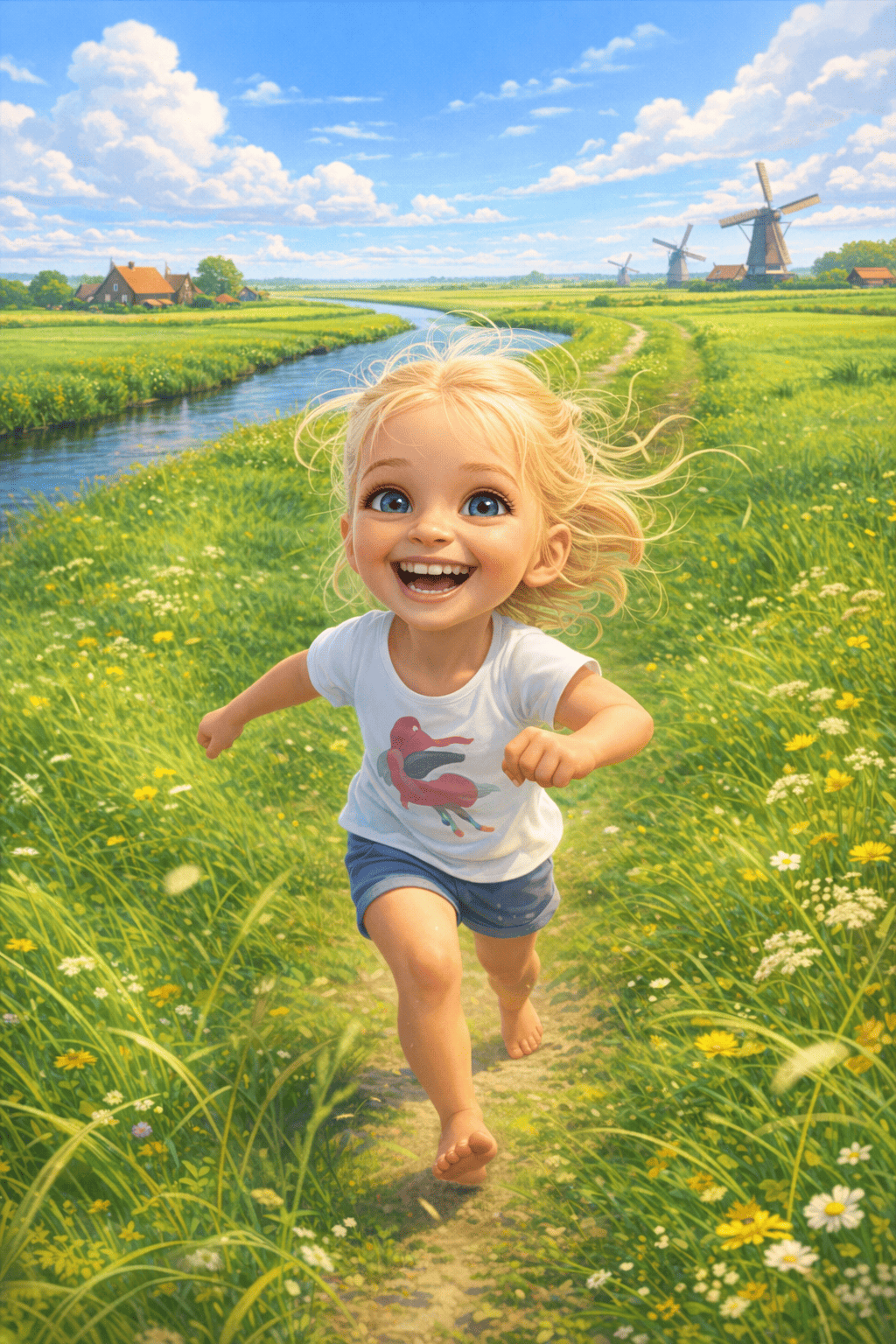 Sprintend door de Polder