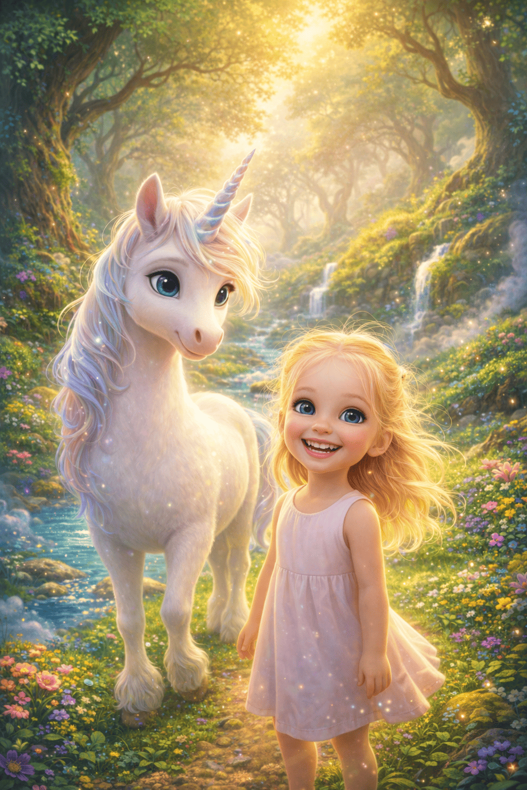 Illustratie voor De Verborgen Vallei van de Eenhoorn