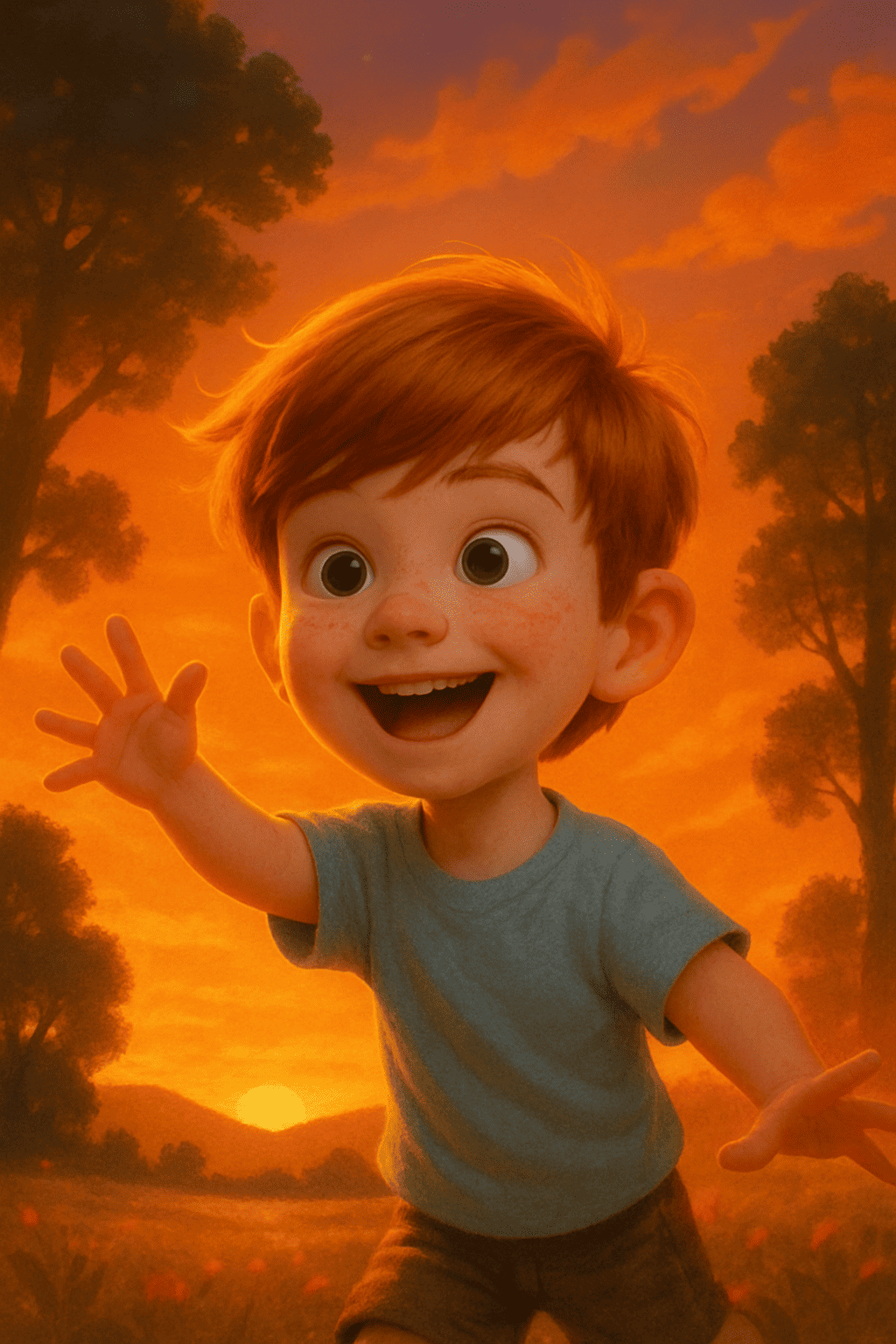 Illustratie voor Onder Vurige Zonsondergangen