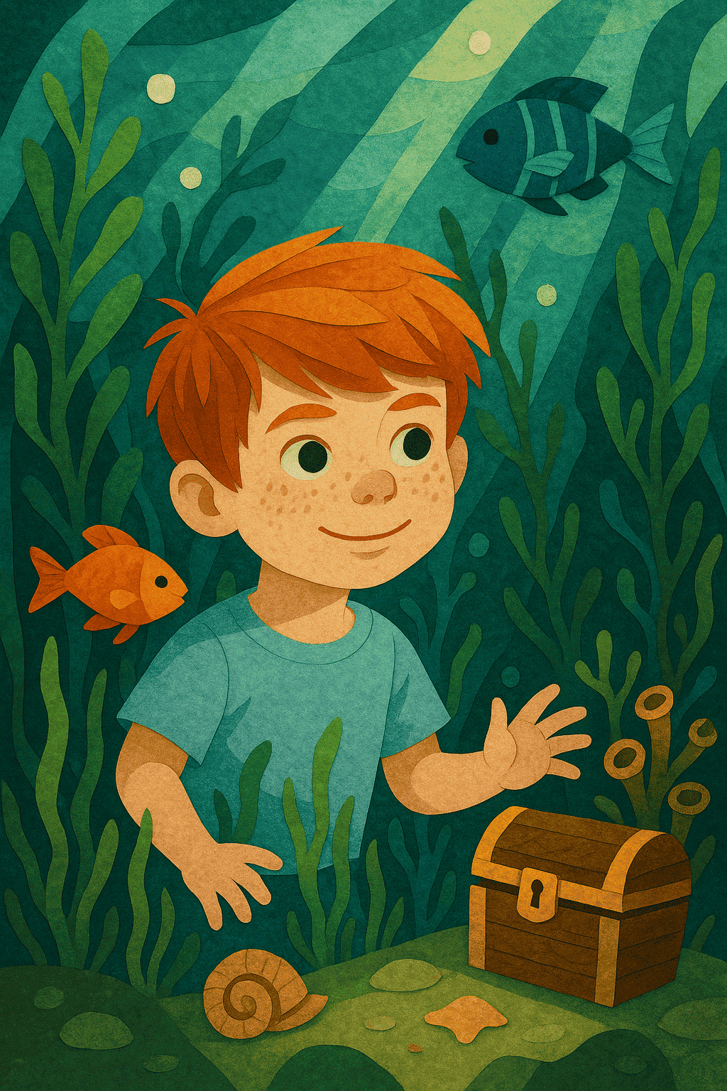 Illustratie voor Geheimen van de Groene Diepte